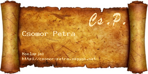 Csomor Petra névjegykártya